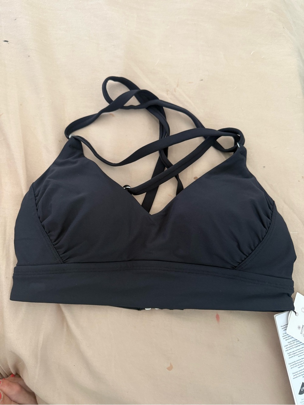 Calia strappy back ruched bikini too NWT xs